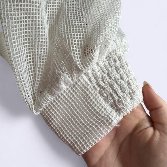 Anthropologie x Mare Mare Sabine Embroidered White Mini Dress size L - Picture 6 of 7